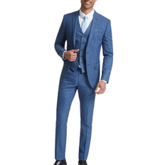 Antique Rogue Texture Slim Fit Suit - Blue