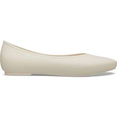 Beige - Women Low Shoes Crocs Brooklyn Pointed Flat - Stucco