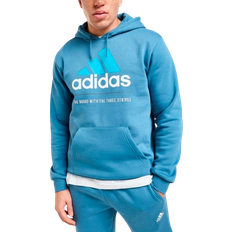 Adidas Badge of Sport Logo Hoodie - Blue