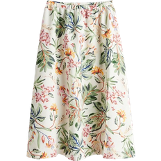 H&M Midi Skirt - Cream/Flowery