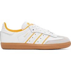 Adidas Kid's Samba OG Shoes - Crystal White/Cloud White/Crew Yellow