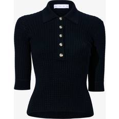 Proenza Schouler Sera Knit Polo in Micro Cable