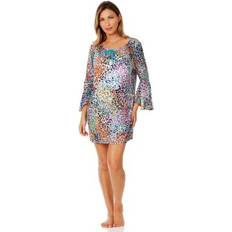 Anne Cole Women's Scoop-Neck Bell-Sleeve Cover-Up Tunic Multi