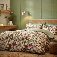 Wylder Nature Wallflower Botanical Single Duvet Cover Natural, Beige, White