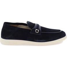 Brown - Men Loafers Ferragamo Deconstructed Gancini Ornament - Midnight Blue