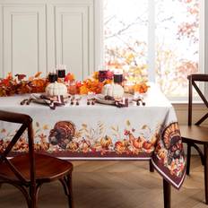 Elrene Home Fashions Autumn Heritage Turkey Engineered Tablecloth Multicolor (177.8x)