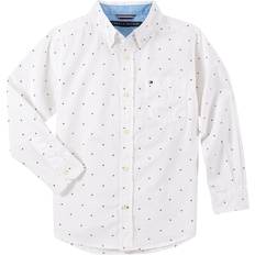 Tommy Hilfiger Boys Shirts Tommy Hilfiger Little Boys Logo Dot Print Button-Down Shirt White