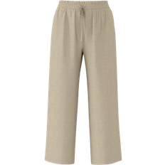 Selected High-Waisted Trousers - Greige