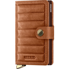 Secrid Mini Emboss Lines Wallet - Cognac