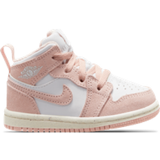 Pink Basketball Shoes Children's Shoes Nike Jordan 1 Mid SE TD - White/Sail/Legend Pink