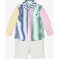 Polo Ralph Lauren Colourblock Stripe Cotton Shorts Set - Multicolor