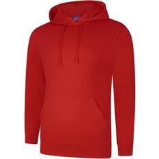 Uneek UC509 Deluxe Hooded Sweatshirt XS, COLOUR: Sizzling Red