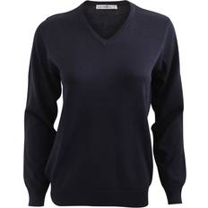 Kustom Kit Arundel Long Sleeve V-Neck Sweater Navy