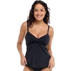 M Tankinis Skye Rosa V Neck Tankini Top Black XSmall