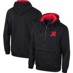 Colosseum Athletics Nebraska Huskers Half-Zip Hoodie Black, NCAA Men's Fleece/Jackets at Academy Sports