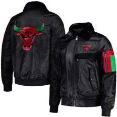 Starter Men's x Ty Mopkins Black Chicago Bulls History Month Satin Full-Zip Jacket