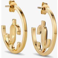 Jimmy Choo Jc Monogram Hoops Silver One