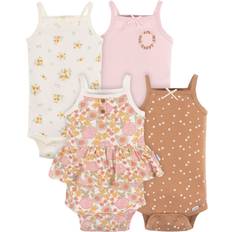 Gerber Baby Girl's Multi-Pack Sleeveless Onesies Bodysuit, Retro Floral