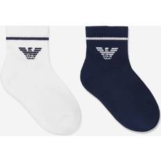 Emporio Armani Boys Blue & White Cotton Socks 2 Pack 8-10 year