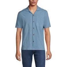 Lands' End Men Shirts Lands' End Men's Slub Camp Collar Button Down Shirt