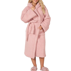 Best Robes OHS Teddy Dressing Gown - Blush Pink