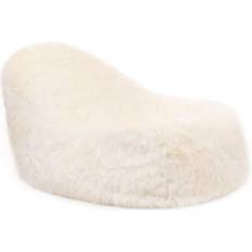 ICON Giant Luxurious Furry Living Room Cream Bean Bag