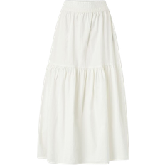 Long Skirts - White Vero Moda Charlotte Langer Rock - Snow White