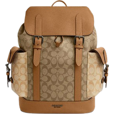 Coach Hudson Backpack In Colorblock Signature Canvas - Signature canvas/Gunmetal/Light Saddle Multi