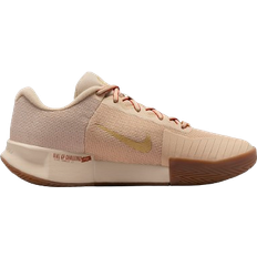 Brown - Women Racket Sport Shoes Nike GP Challenge Pro Premium W - Sanddrift/Metallic Gold/Gum Medium Brown/Rust Factor