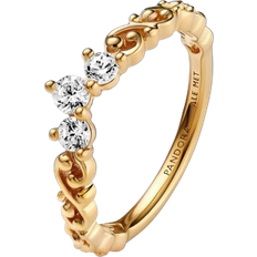 Pandora Regal Swirl Tiara Ring - Gold/Transparent
