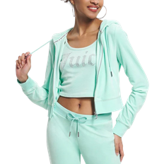 Juicy Couture Og Big Bling Velour Hoodie - Tint Of Mint