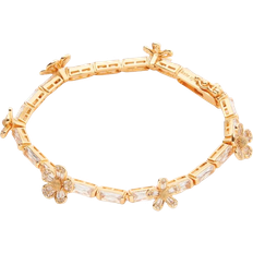 Kate Spade Fleurette Tennis Bracelet - Gold/Transparent