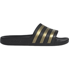 Gold - Men Shoes Adidas Adilette Aqua - Core Black/Gold Metallic