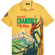 Polo Ralph Lauren Classic Fit Mesh Graphic Polo Shirt - Canary Yellow Poster Prin