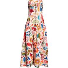 Farm Rio Lenzing Ecovero Euroflax Maxi Dress - Bright Farm Beige