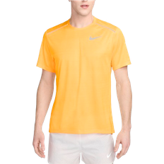 Nike Men - S - Yellow T-shirts Nike Miler Short Sleeved Running Top Men's - Laser Orange