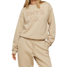 Gymshark Phys Ed Graphics Relaxed Sweatshirt - Vanilla Beige