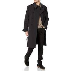 London Fog Men's Iconic Trench Coat, Black, Short