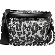 Michael Kors Slater Medium Leopard Logo Sling Pack - Black Combo