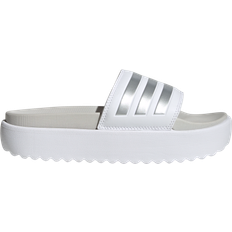 Platform - Women Slides Adidas Adilette Platform - Cloud White/Zero Metalic/Grey One