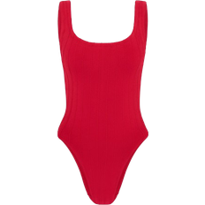 Hunza G Square Neck Swimsuit - Red