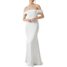 Coast Floral Bardot Fishtail Wedding Dress - Ivory