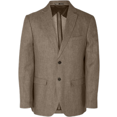 Selected Leinen Blazer - Brownie