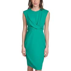 Calvin Klein Women's Twist Front Sheath Dress - Jungle