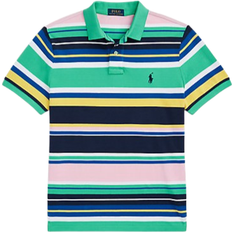 Polo Ralph Lauren Classic Fit Striped Mesh Polo Shirt - Classic Kelly Multi