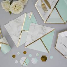 Neviti Marble Paper Party Napkin Mint x 16