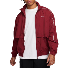 Nike Men's Sportswear Solo Swoosh Woven Track Jacket - Team Red/White