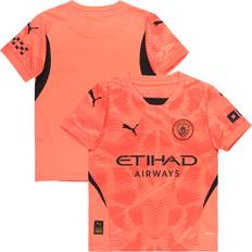 Manchester City FC Football Kits Puma 2024-2025 Man City Goalkeeper Shirt Neon Sun Kids