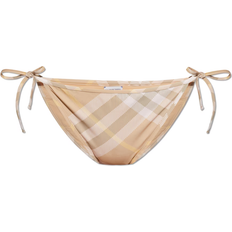 XXS Bikini Bottoms Burberry Check Bikini Briefs - Flax