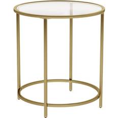 Glass Small Tables Etta Avenue Deckland Gold/White Small Table 50cm